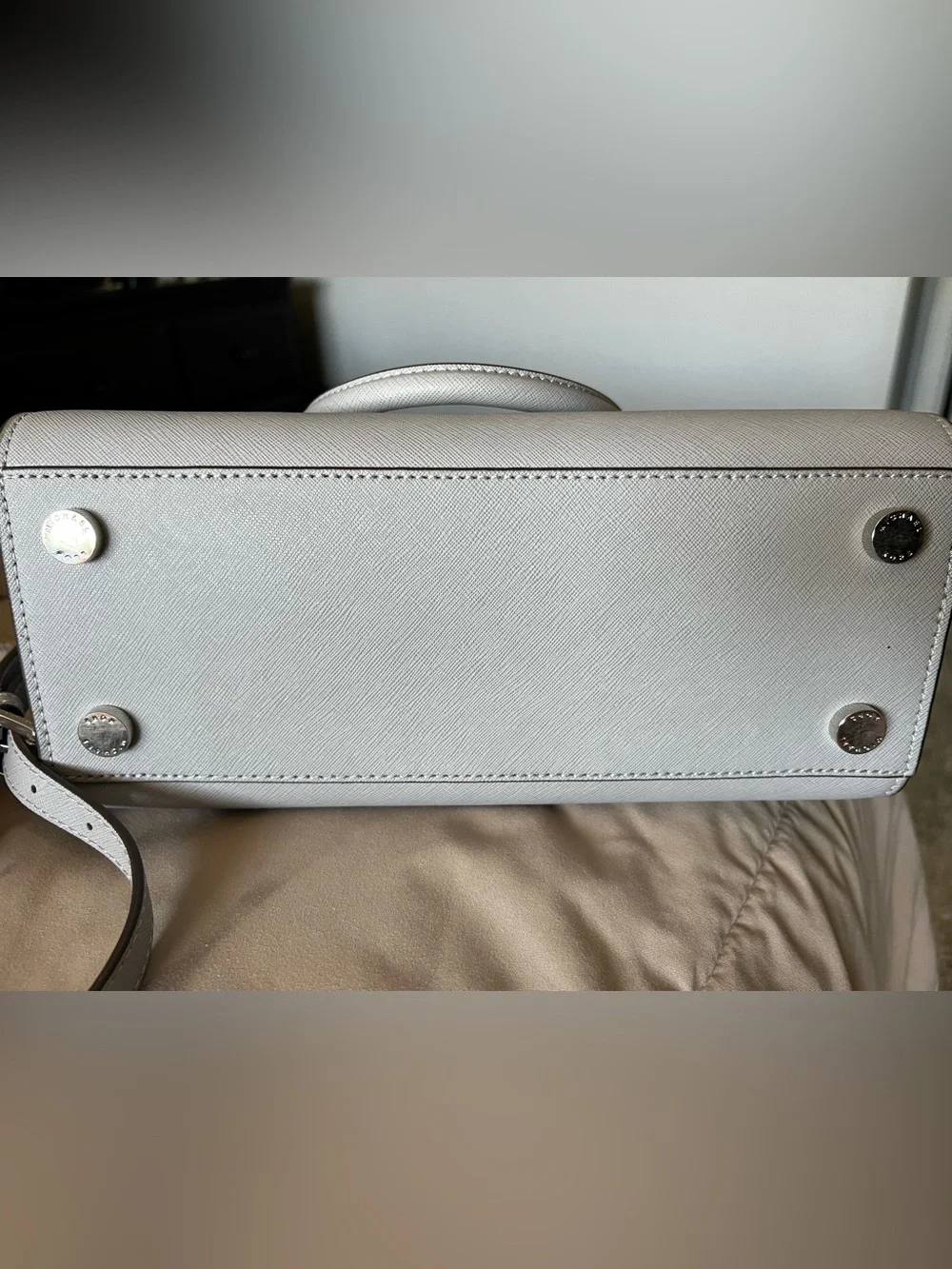 Michael Kors Selma Light Gray Medium Satchel
